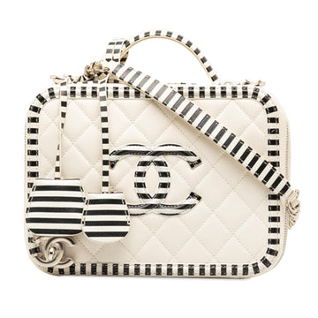 Pearl Street Bags Chanel Medium Caviar CC Filigree Vanity Case (SHG-HPGDYu)