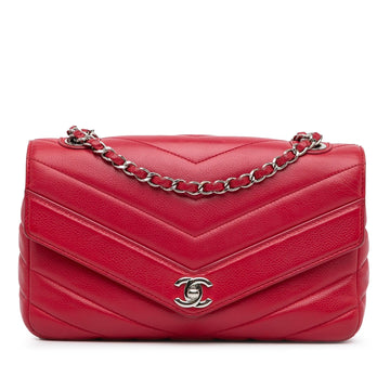 Pearl Street Bags Chanel Medium Caviar Chevron Data Center Envelope Flap (SHG-PZy6WX)