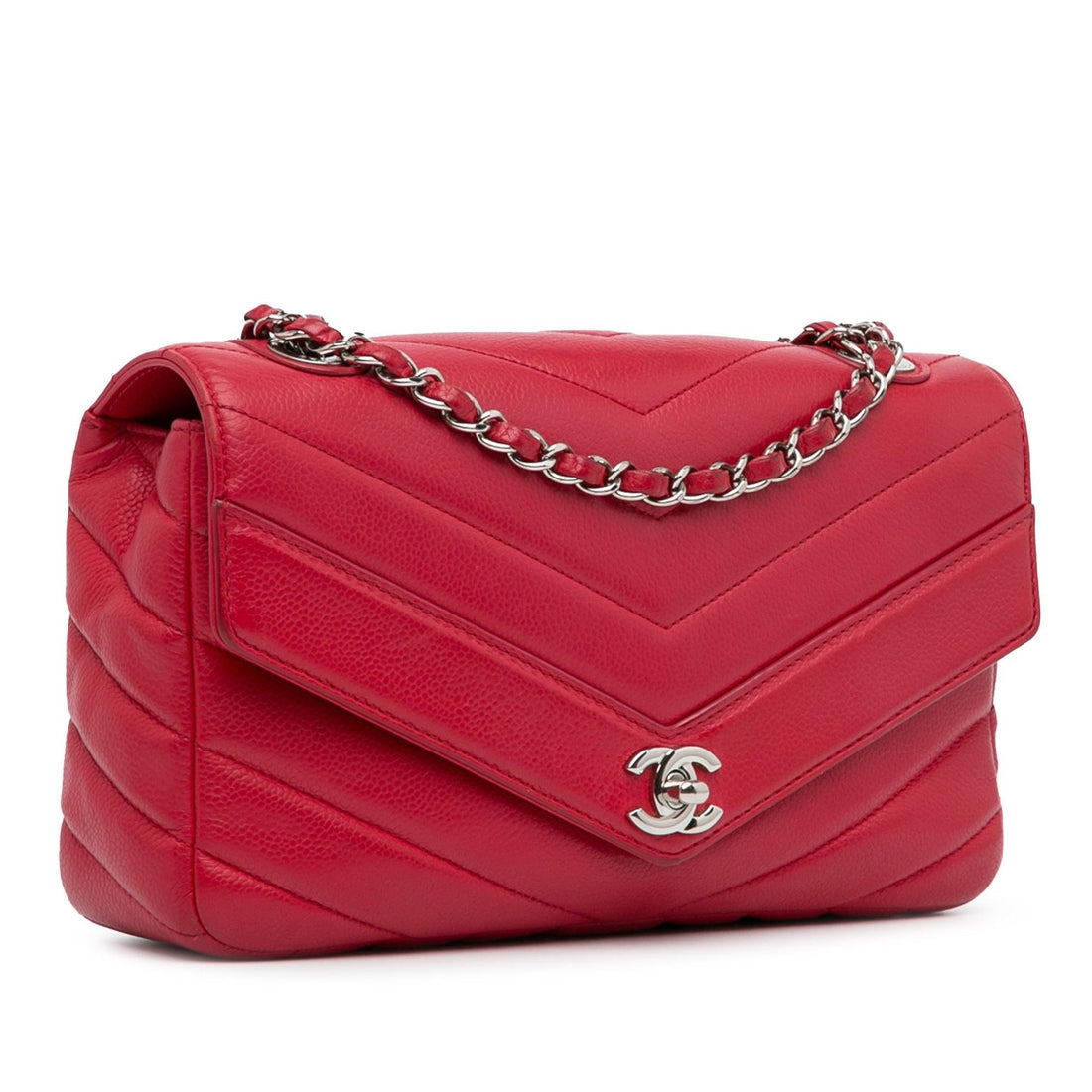 Pearl Street Bags Chanel Medium Caviar Chevron Data Center Envelope Flap (SHG-PZy6WX)