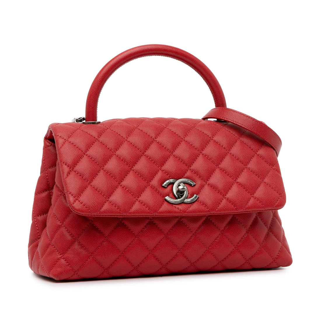 Pearl Street Bags Chanel Medium Caviar Coco Top Handle Bag (SHG-spt5wK)