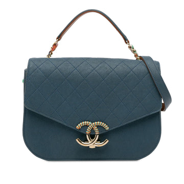Pearl Street Bags Chanel Medium Caviar Paris Cuba Thread Around Flap (SHG-iQuY2B)