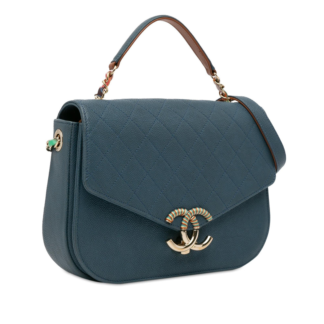 Pearl Street Bags Chanel Medium Caviar Paris Cuba Thread Around Flap (SHG-iQuY2B)