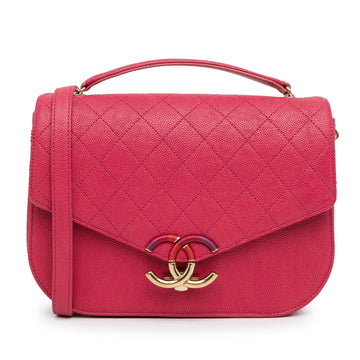 Pearl Street Bags Chanel Medium Caviar Paris Cuba Thread Around Flap (SHG-8TOKZr)