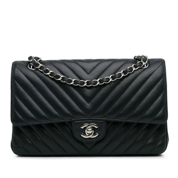 Pearl Street Bags Chanel Medium Chevron Lambskin Double Flap (SHG-dzzHVL)