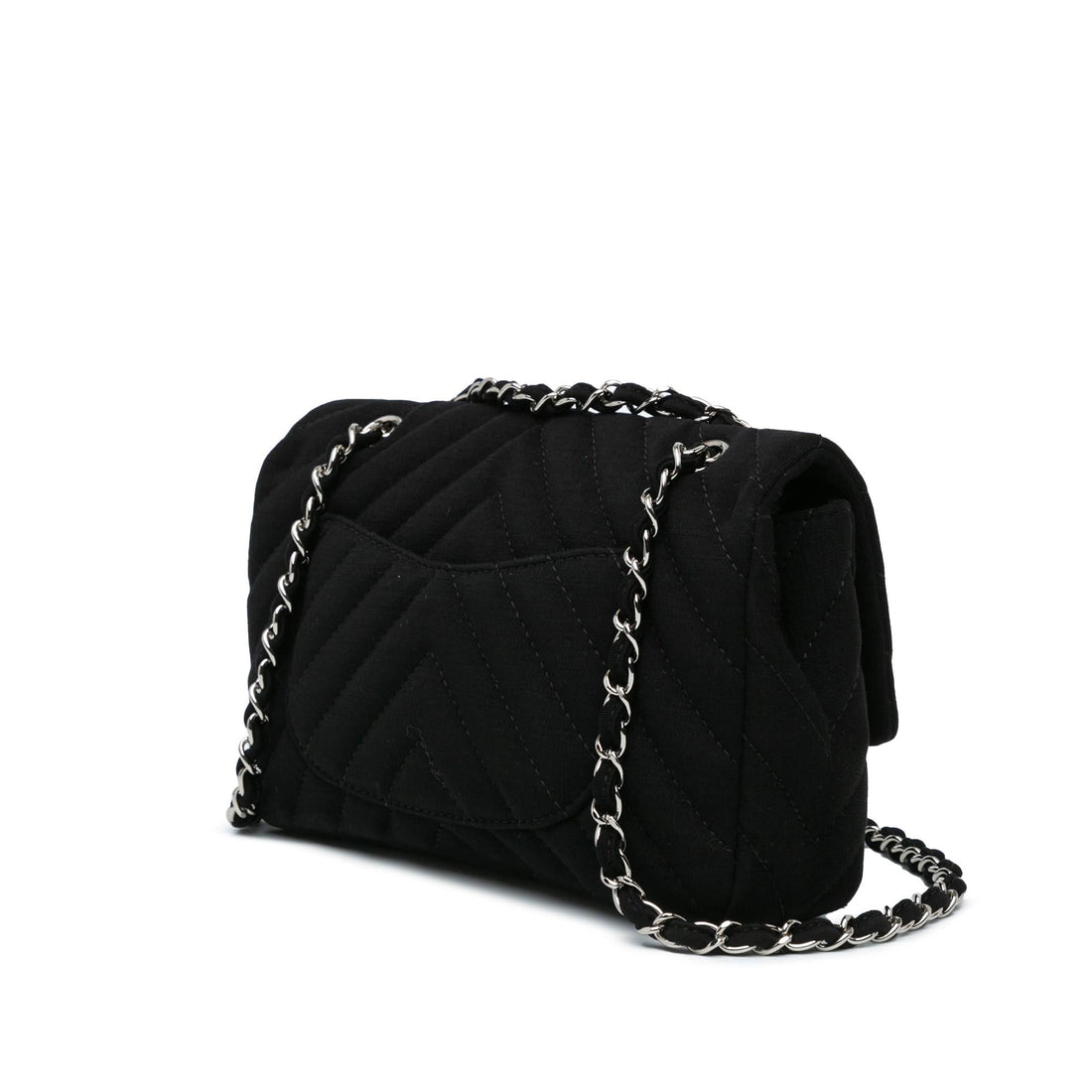 Top Quality Chanel Medium Chevron Quilted Jersey Single Flap (SHG-ZhE9Mo)