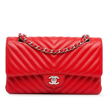 Pearl Street Bags Chanel Medium Classic Chevron Caviar Double Flap (SHG-Cx8LmL)