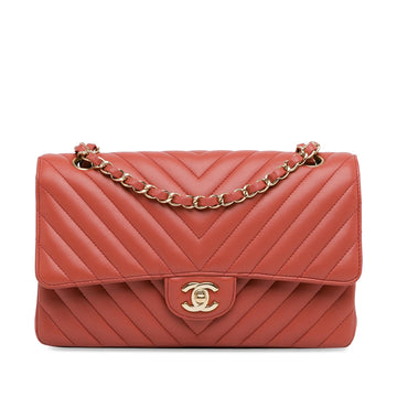 Pearl Street Bags Chanel Medium Classic Chevron Lambskin Double Flap (SHG-cwKVOo)