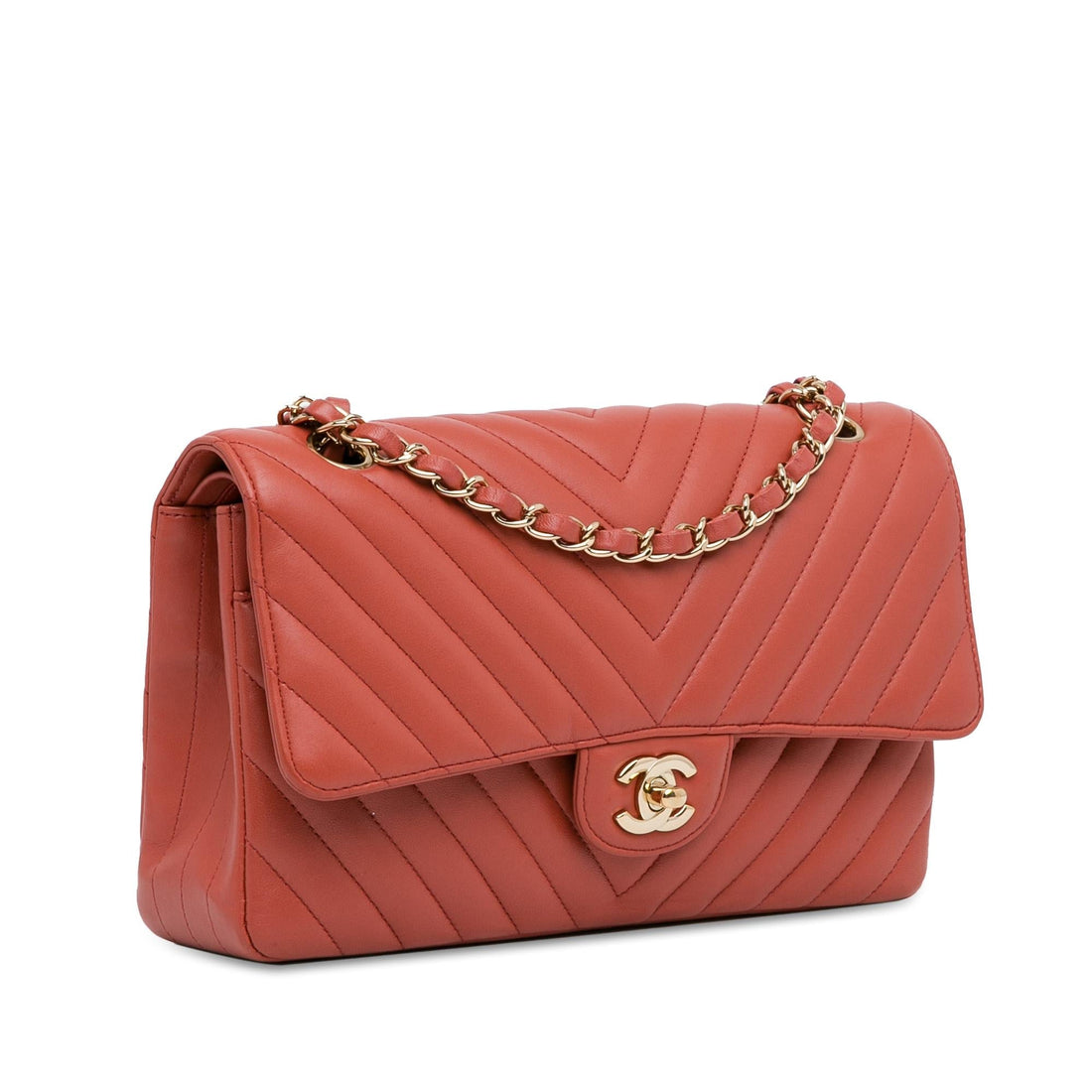 Pearl Street Bags Chanel Medium Classic Chevron Lambskin Double Flap (SHG-cwKVOo)
