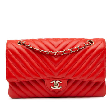 Pearl Street Bags Chanel Medium Classic Chevron Lambskin Double Flap (SHG-PfQlYr)