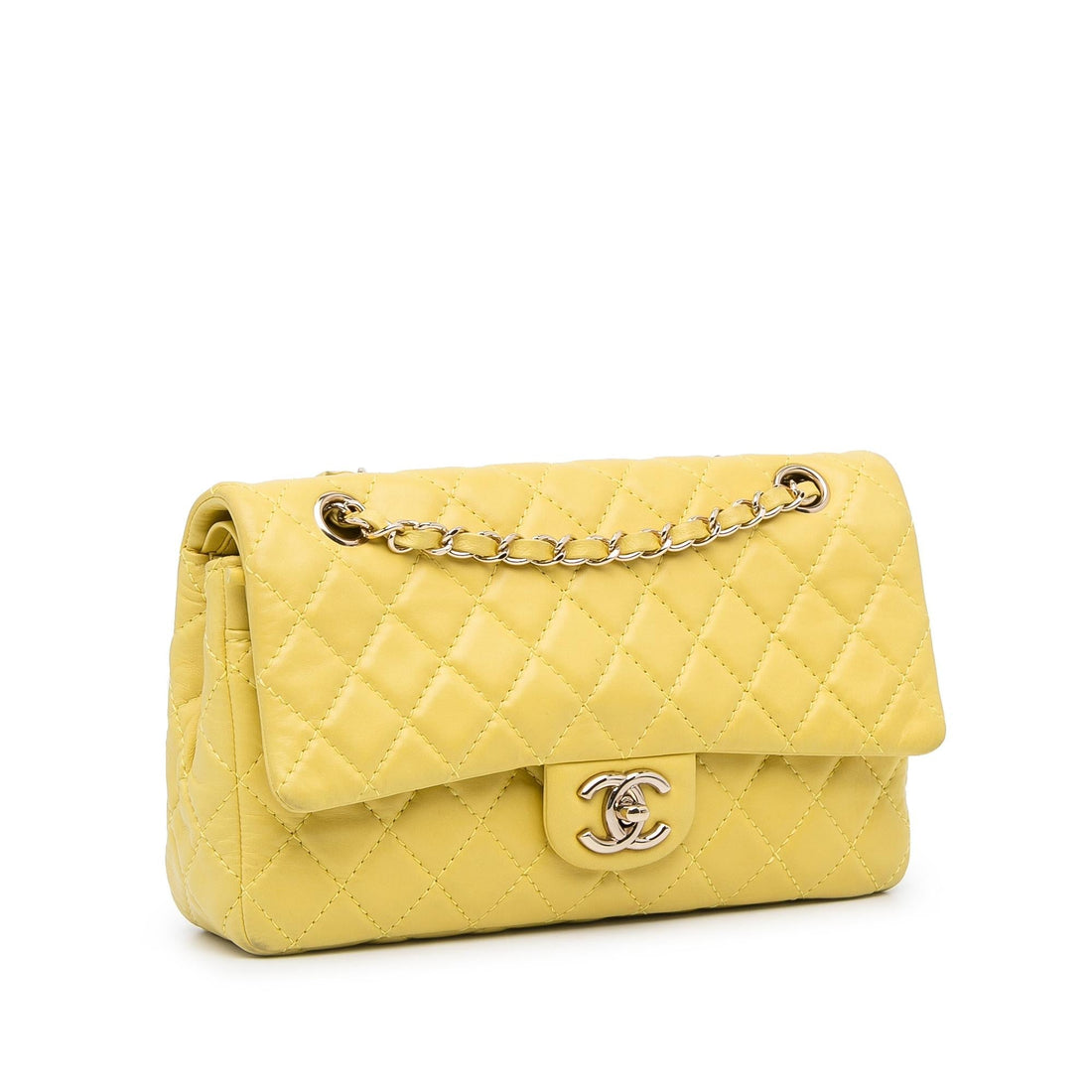 Chanel Medium Classic Double Stitch Calfskin Double Flap (SHG-0SsqmO)