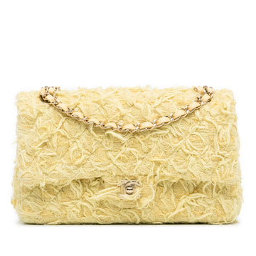 Pearl Street Bags Chanel Medium Classic Fringed Tweed Double Flap (SHG-pwJcE6)