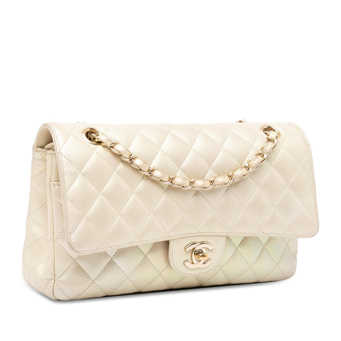 Pearl Street Bags Chanel Medium Classic Iridescent Lambskin Double Flap (SHG-kXZTzR)