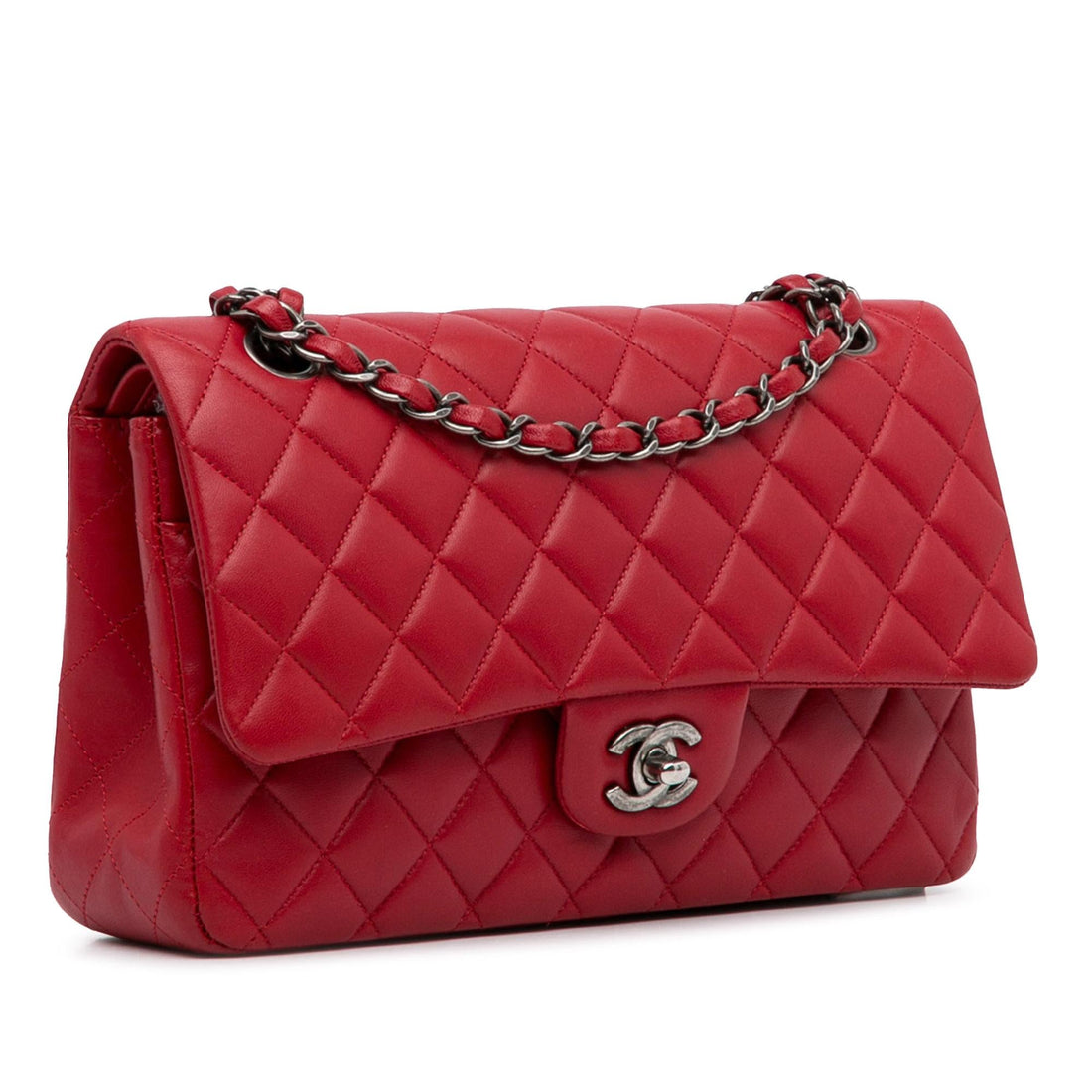 Pearl Street Bags Chanel Medium Classic Lambskin Double Flap (SHG-LYrnLz)