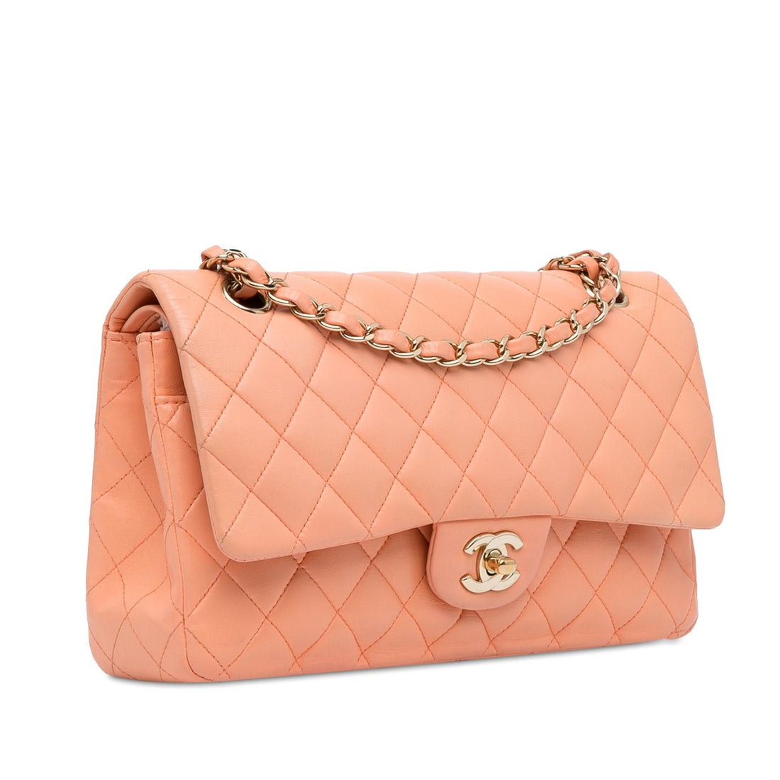 Pearl Street Bags Chanel Medium Classic Lambskin Double Flap (SHG-WfDq9C)