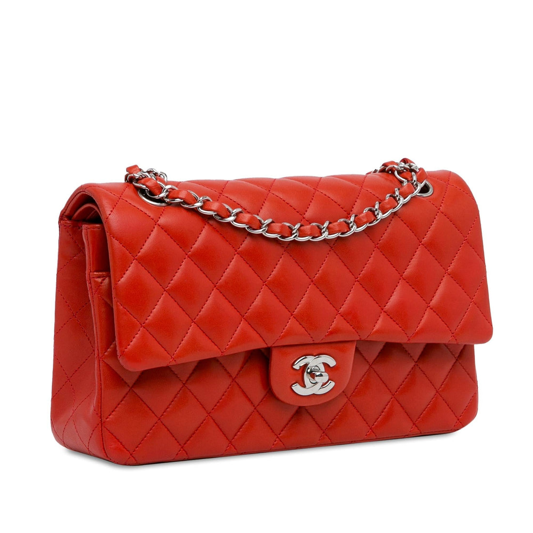 Chanel Medium Classic Lambskin Double Flap (SHG-hCviYB)