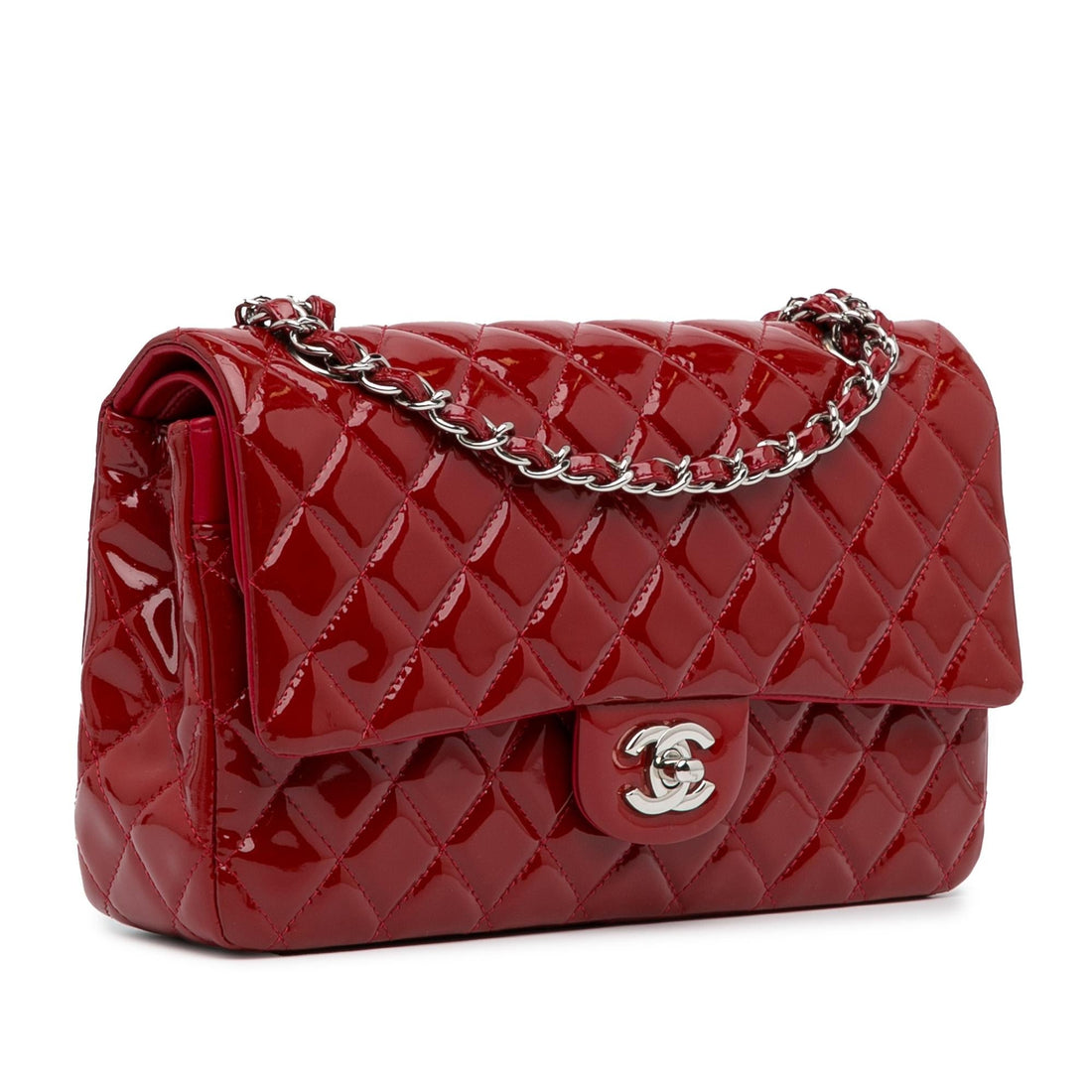 Pearl Street Bags Chanel Medium Classic Patent Double Flap (SHG-aWKJWo)