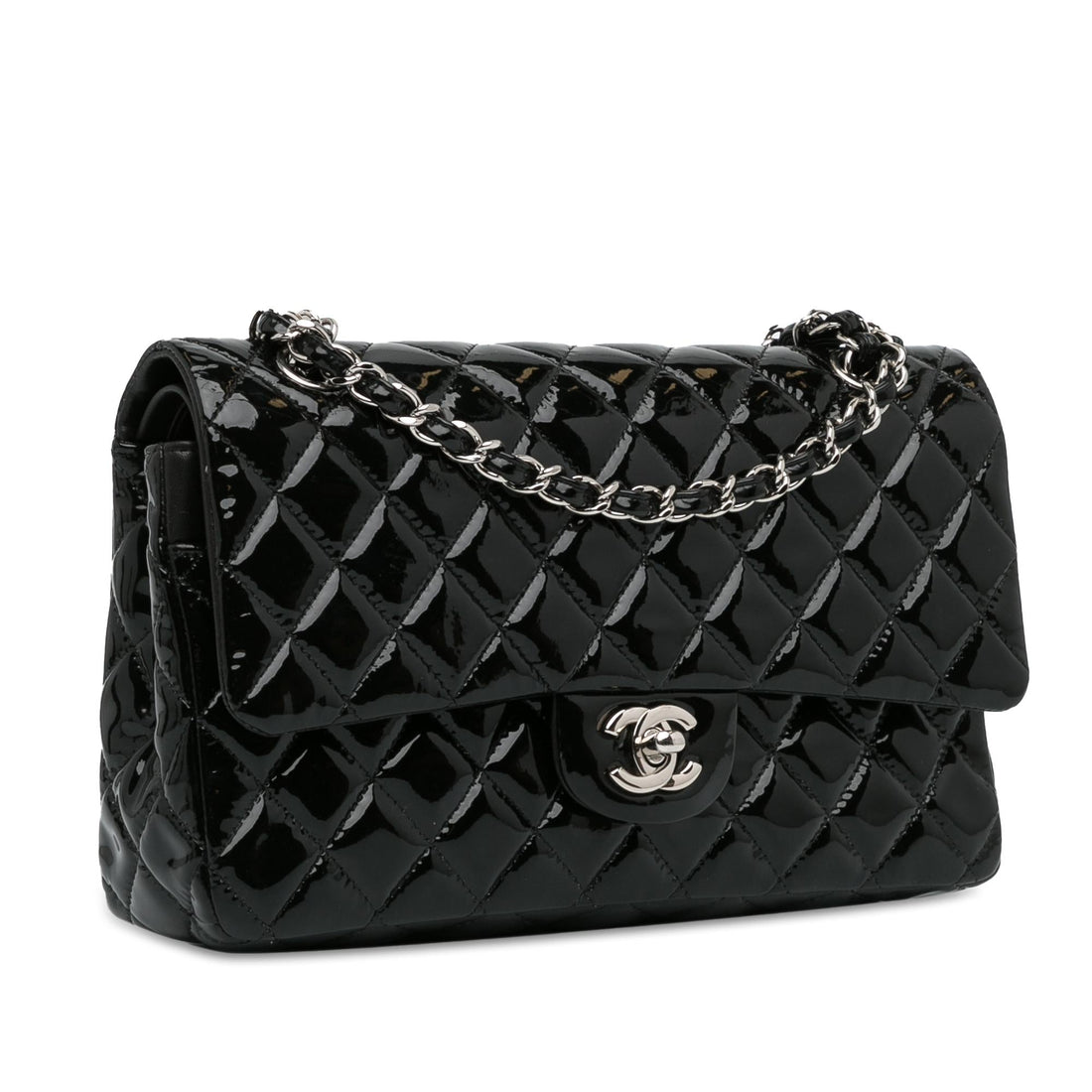 Pearl Street Bags Chanel Medium Classic Patent Double Flap (SHG-mstM2R)