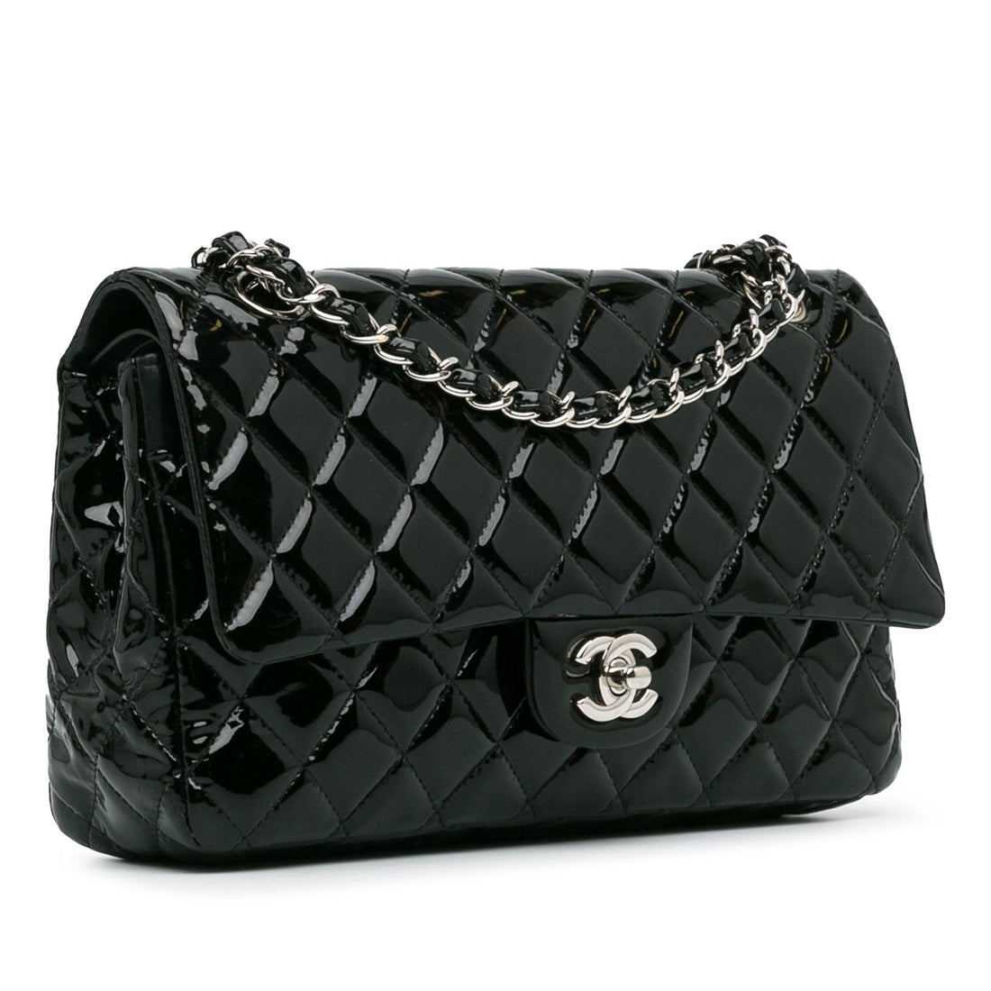 Pearl Street Bags Chanel Medium Classic Patent Double Flap (SHG-gXzPcU)