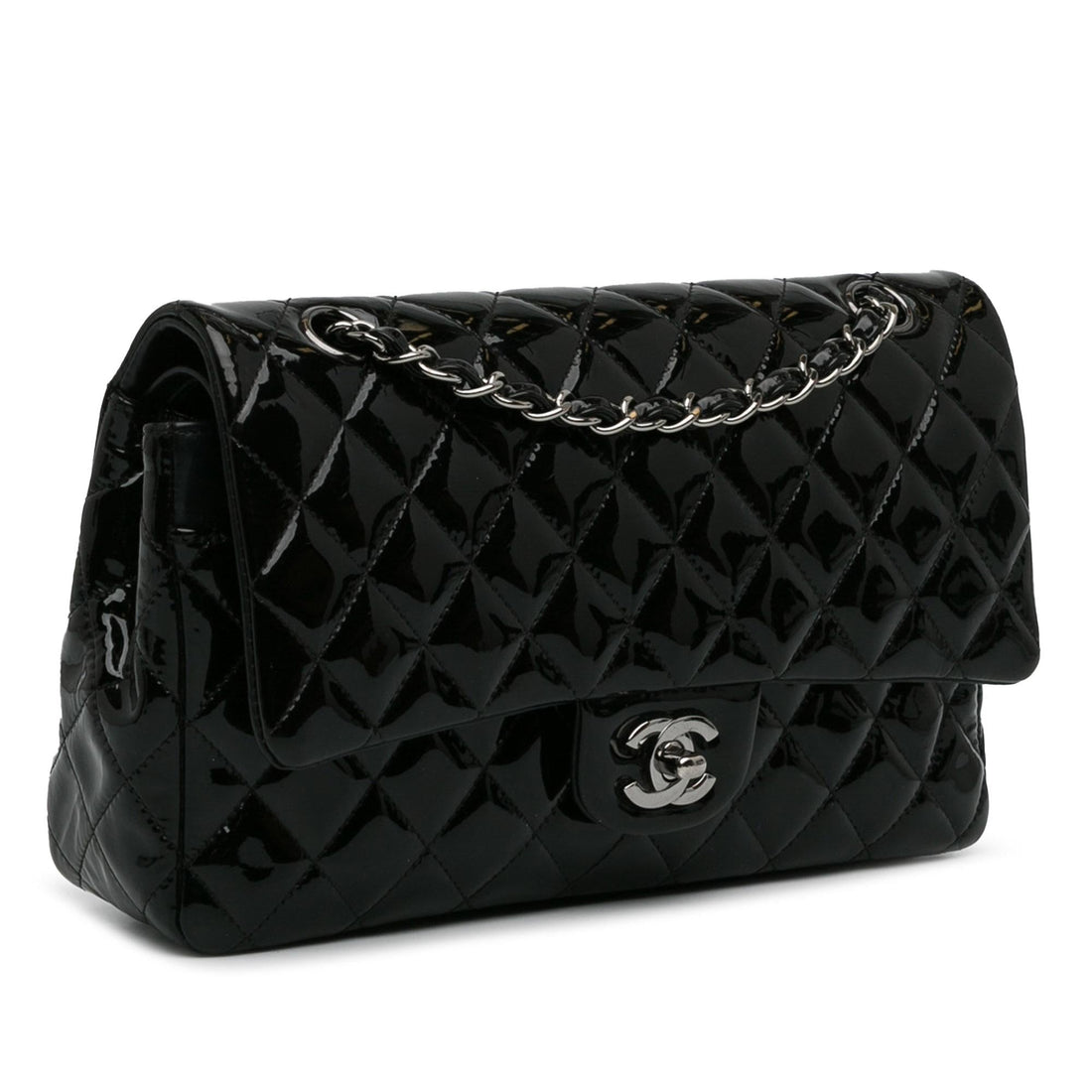 Pearl Street Bags Chanel Medium Classic Patent Double Flap (SHG-cHqlRZ)