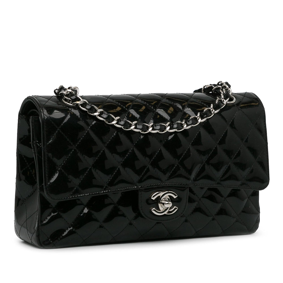 Pearl Street Bags Chanel Medium Classic Patent Double Flap (SHG-ljczdp)