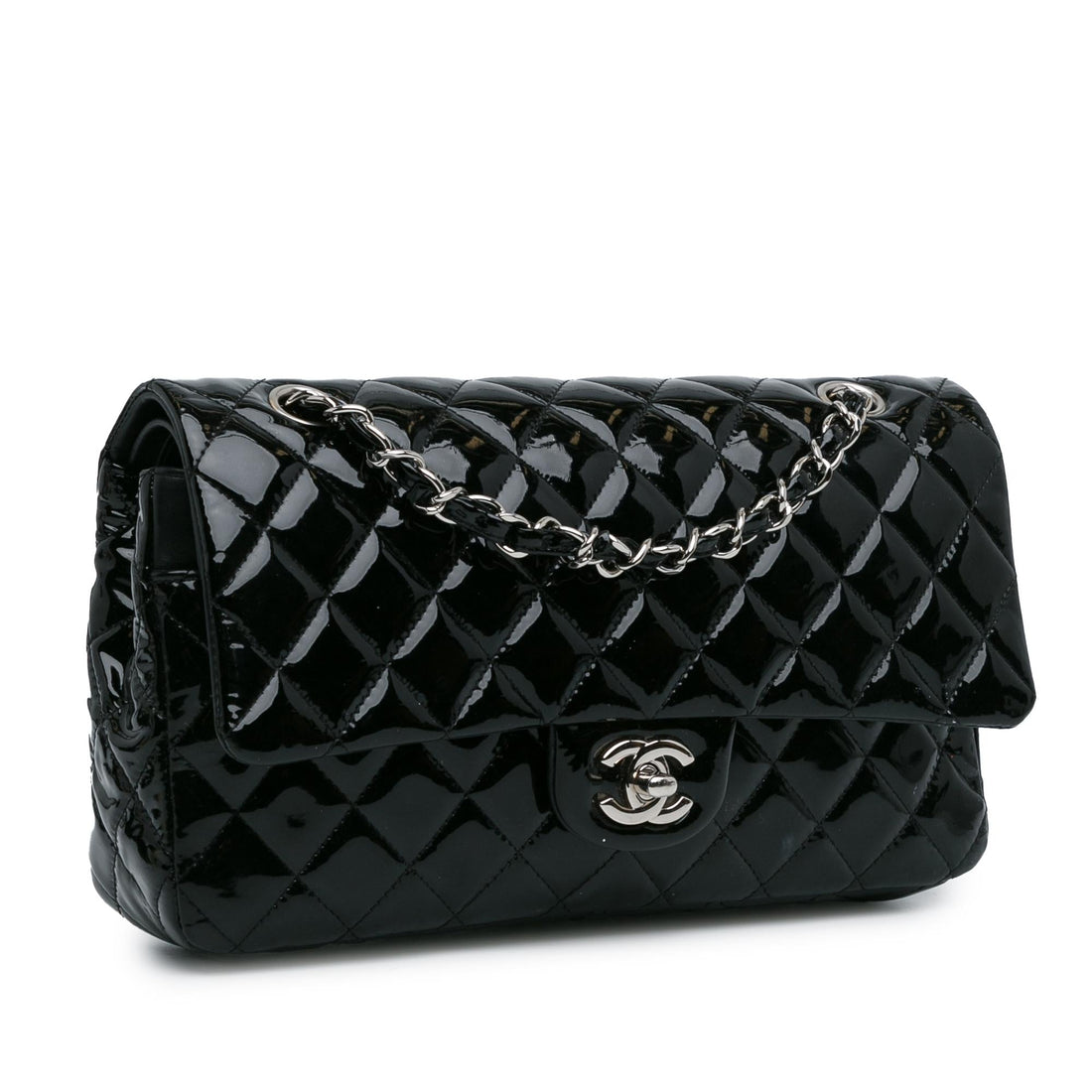 Pearl Street Bags Chanel Medium Classic Patent Double Flap (SHG-RxvttZ)