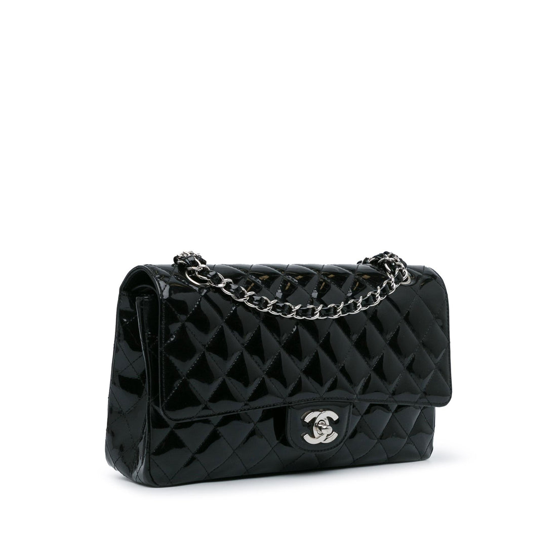 Chanel Medium Classic Patent Double Flap (SHG-YMBNkG)