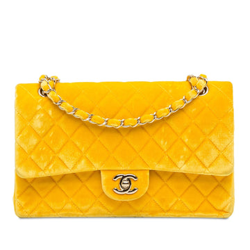 Pearl Street Bags Chanel Medium Classic Velvet Double Flap (SHG-mVxFxc)