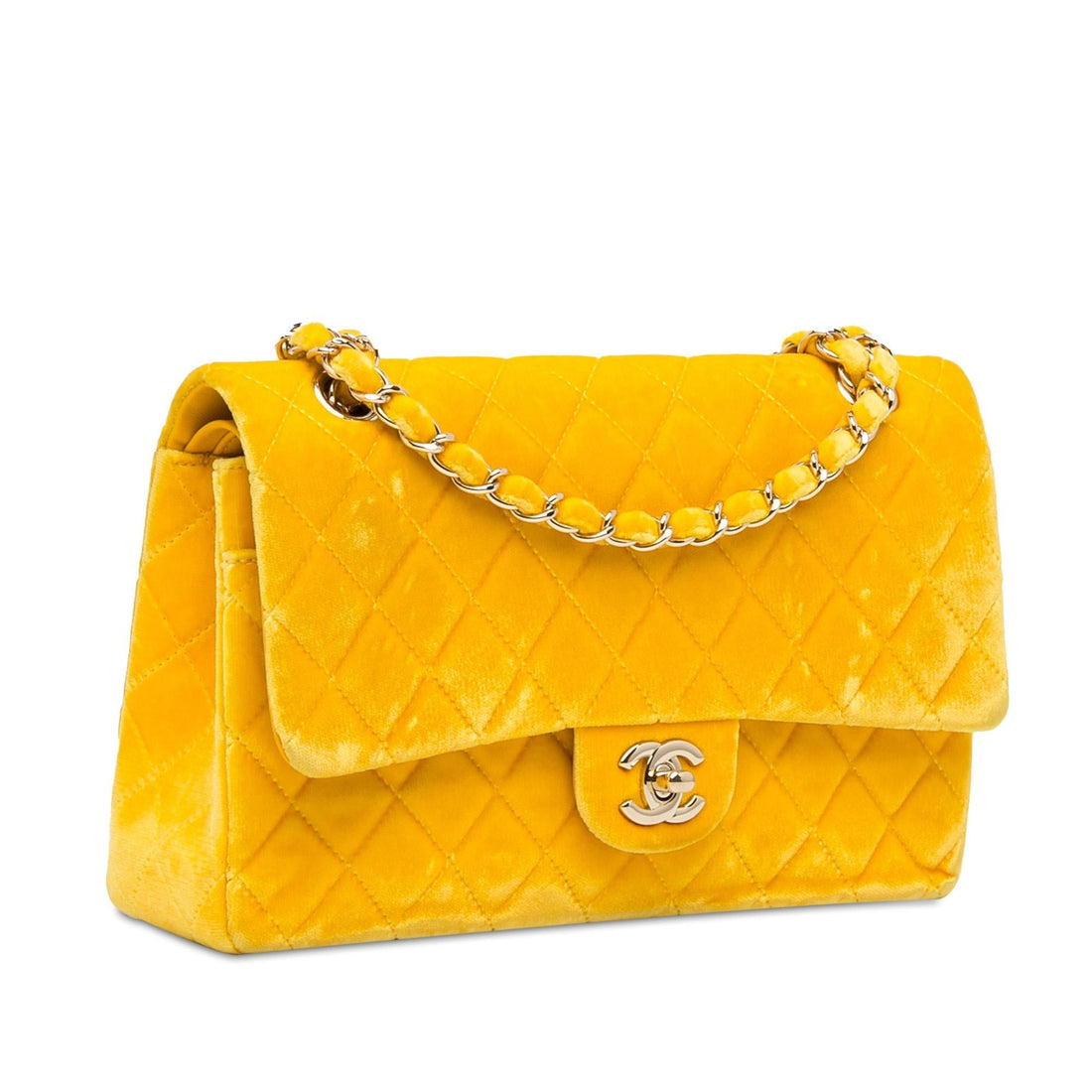 Pearl Street Bags Chanel Medium Classic Velvet Double Flap (SHG-mVxFxc)