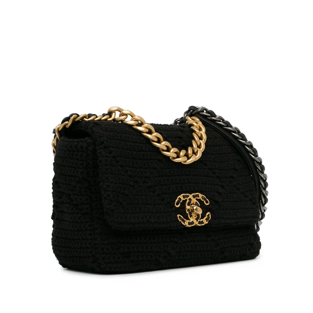 Pearl Street Bags Chanel Medium Crochet 19 Flap (SHG-25L36s)