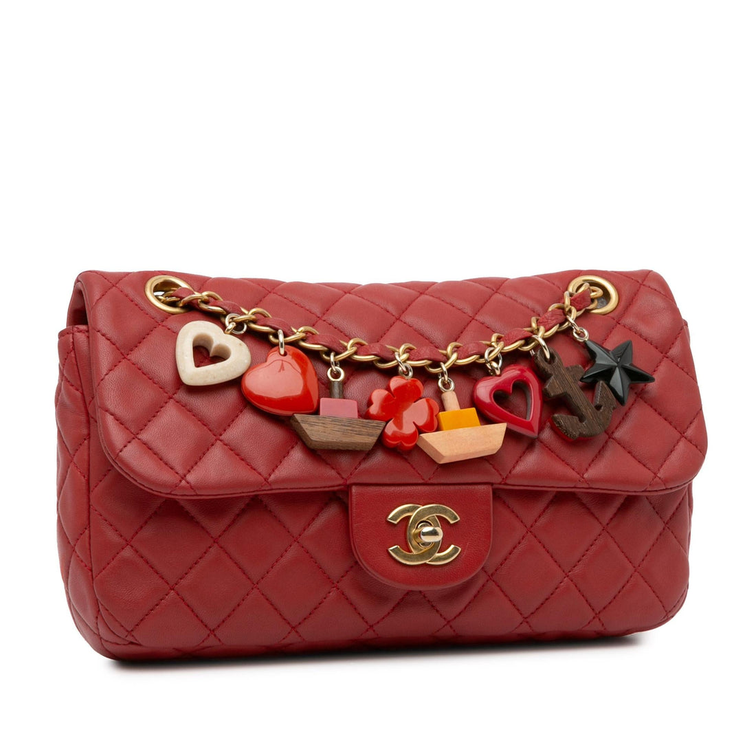 Pearl Street Bags Chanel Medium Cruise Charm Lambskin Single Flap (SHG-eTHxYT)
