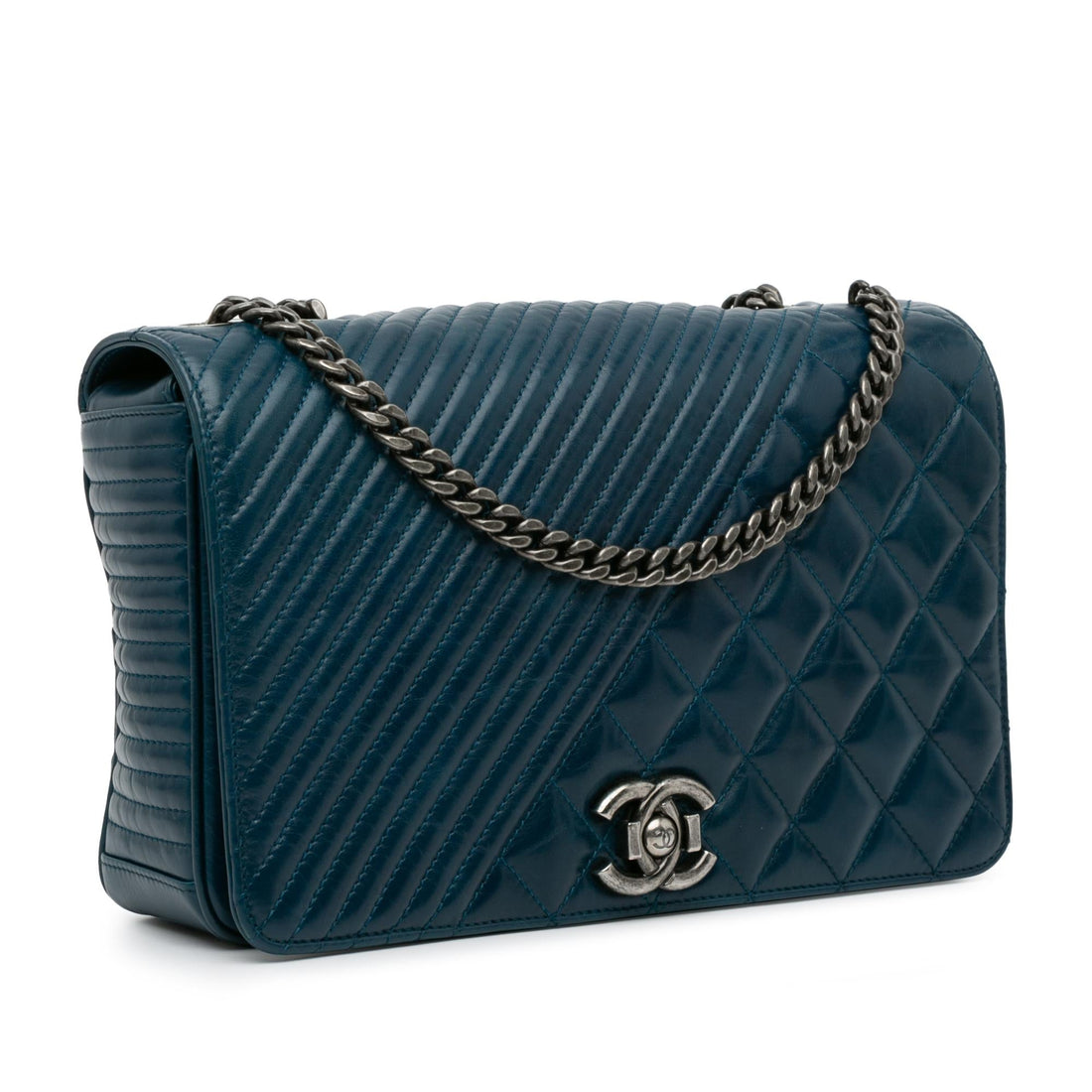 Chanel Medium Glazed CalBNkin Coco Boy Flap (SHG-VShXU8)