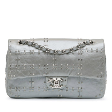 Top Quality Chanel Medium Glazed Calfskin Grommet Embellished Airline Double Flap (SHG-fbozO4)