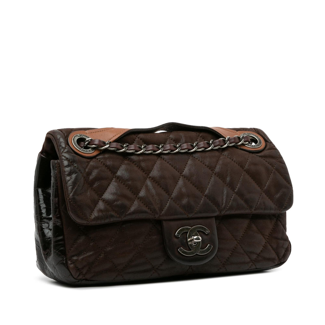 Chanel Medium Iridescent CalBNkin In The Mix Flap (SHG-6KToLL)