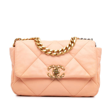 Chanel Medium Lambskin 19 Flap (SHG-WwoWUd)