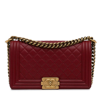 Pearl Street Bags Chanel Medium Lambskin Boy Flap Bag (SHG-OR86HO)