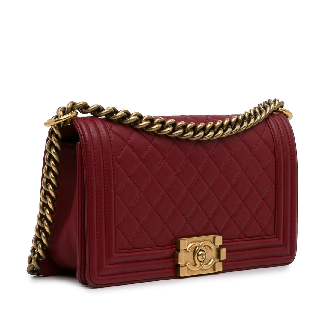 Pearl Street Bags Chanel Medium Lambskin Boy Flap Bag (SHG-OR86HO)