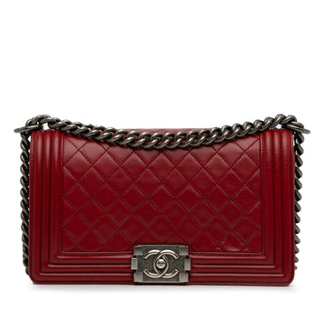 Pearl Street Bags Chanel Medium Lambskin Boy Flap Bag (SHG-2gxYBH)