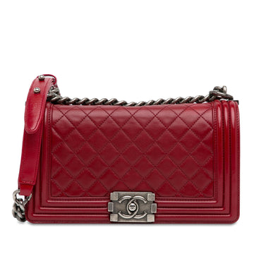Pearl Street Bags Chanel Medium Lambskin Boy Flap (SHG-c1RccM)