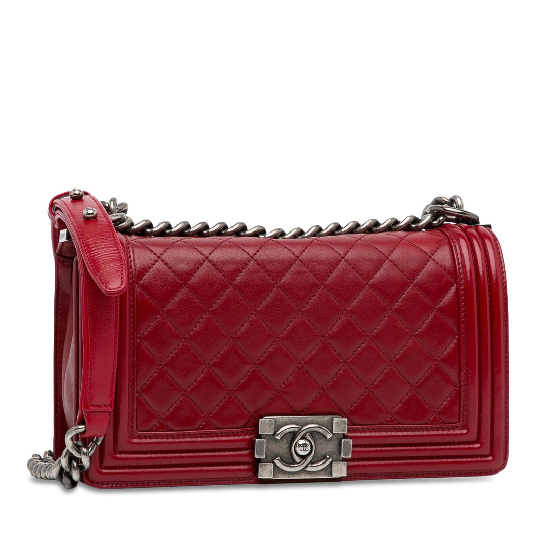 Pearl Street Bags Chanel Medium Lambskin Boy Flap (SHG-c1RccM)