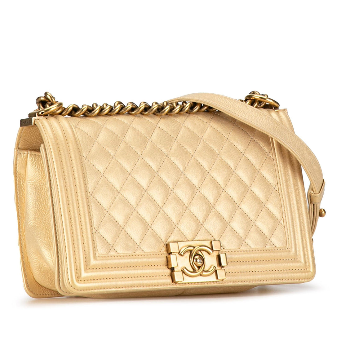 Pearl Street Bags Chanel Medium Lambskin Boy Flap (SHG-DlBlUN)