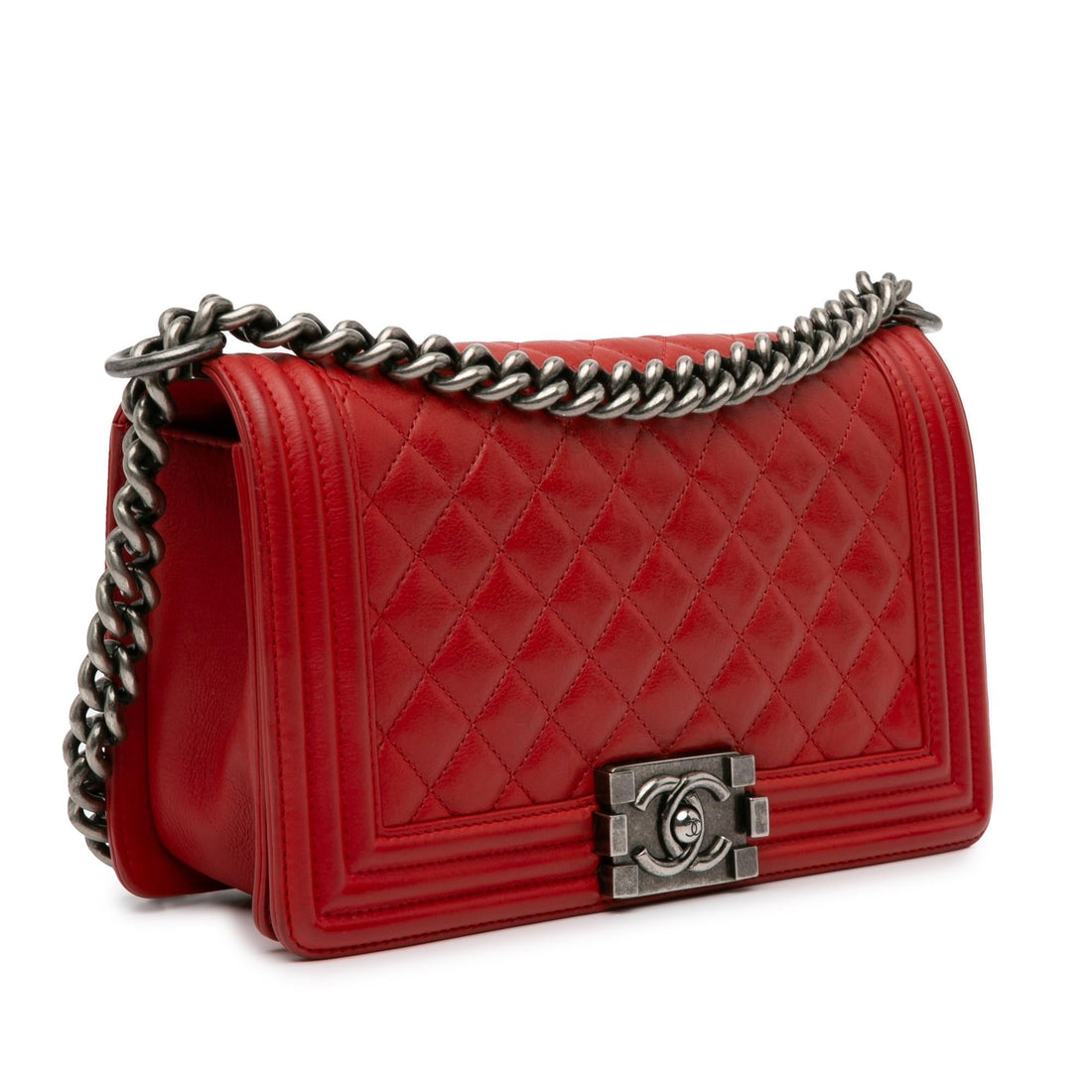 Pearl Street Bags Chanel Medium Lambskin Boy Flap (SHG-INz5UJ)