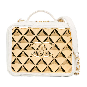Pearl Street Bags Chanel Medium Lambskin Golden Plate Vanity Case (SHG-c6SzIL)