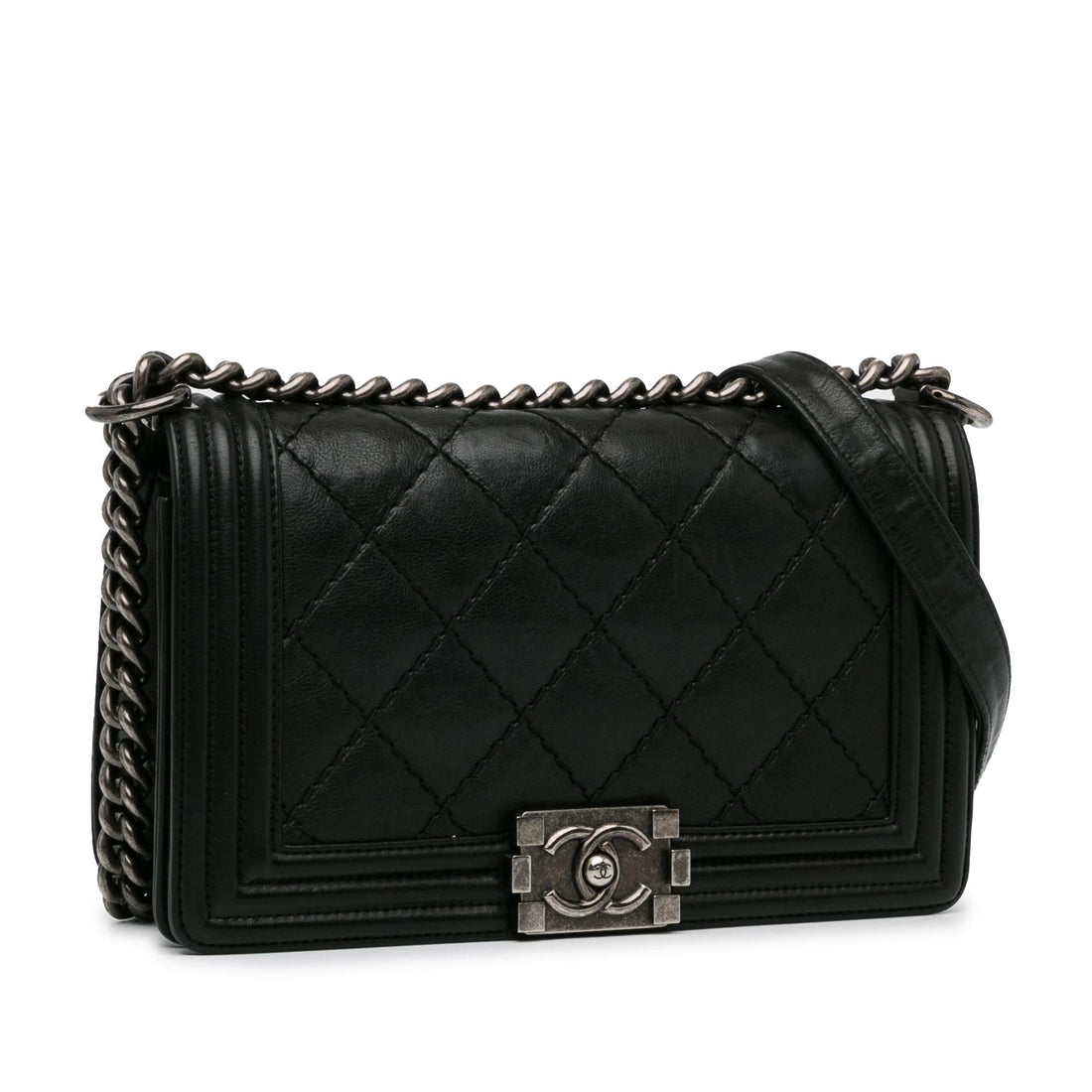 Pearl Street Bags Chanel Medium Lambskin Stitch It Boy Flap (SHG-QrNhc7)
