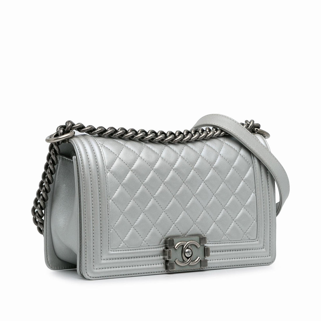 Pearl Street Bags Chanel Medium Metallic Boy Flap (SHG-xCkeOz)