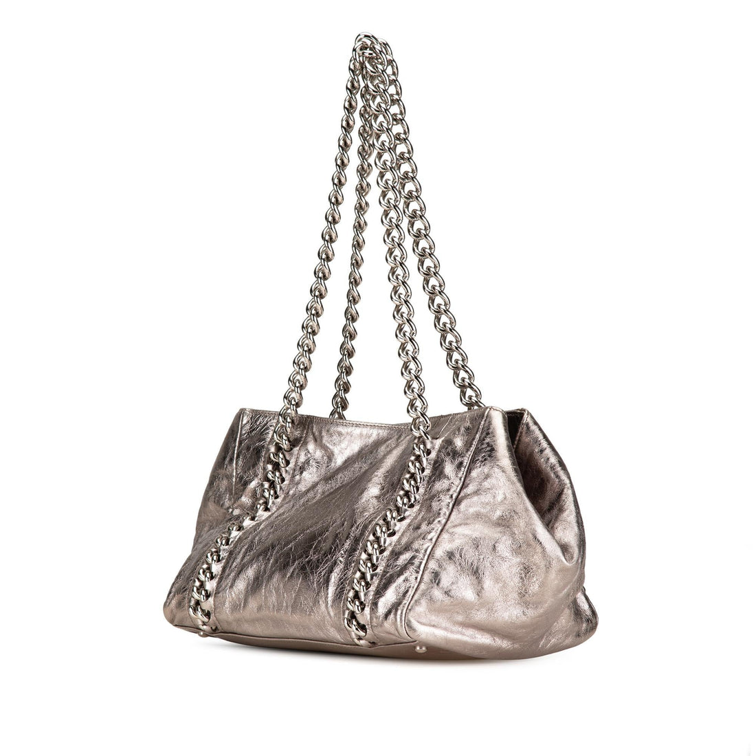 Top Quality Chanel Medium Metallic Calfskin Modern Chain Tote (SHG-ZlIanC)