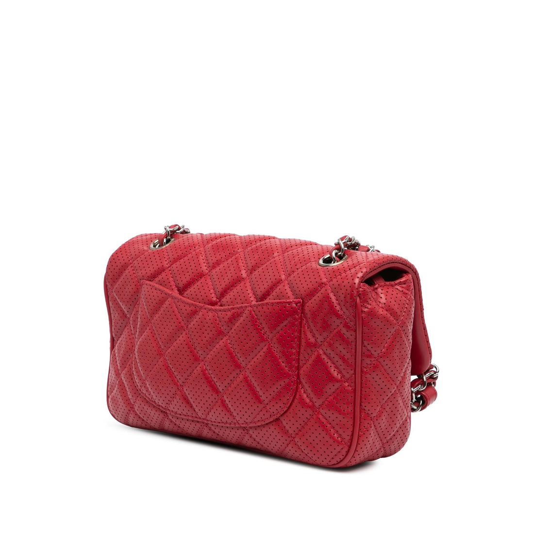 Chanel Medium Perforated Lambskin Punch Flap (SHG-PkZhhC)