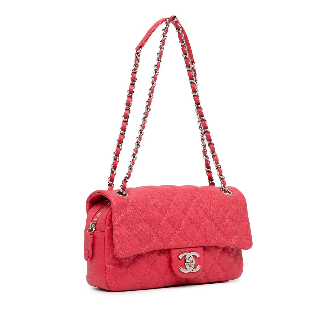 Pearl Street Bags Chanel Medium Quilted Caviar Easy Flap (SHG-Be3r6z)