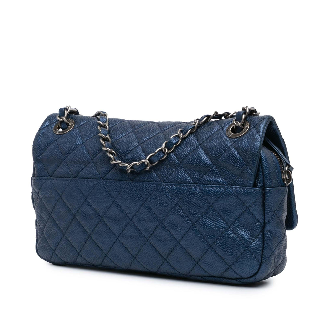 Chanel Medium Quilted Iridescent Caviar Easy Flap (SHG-Kep0fN)