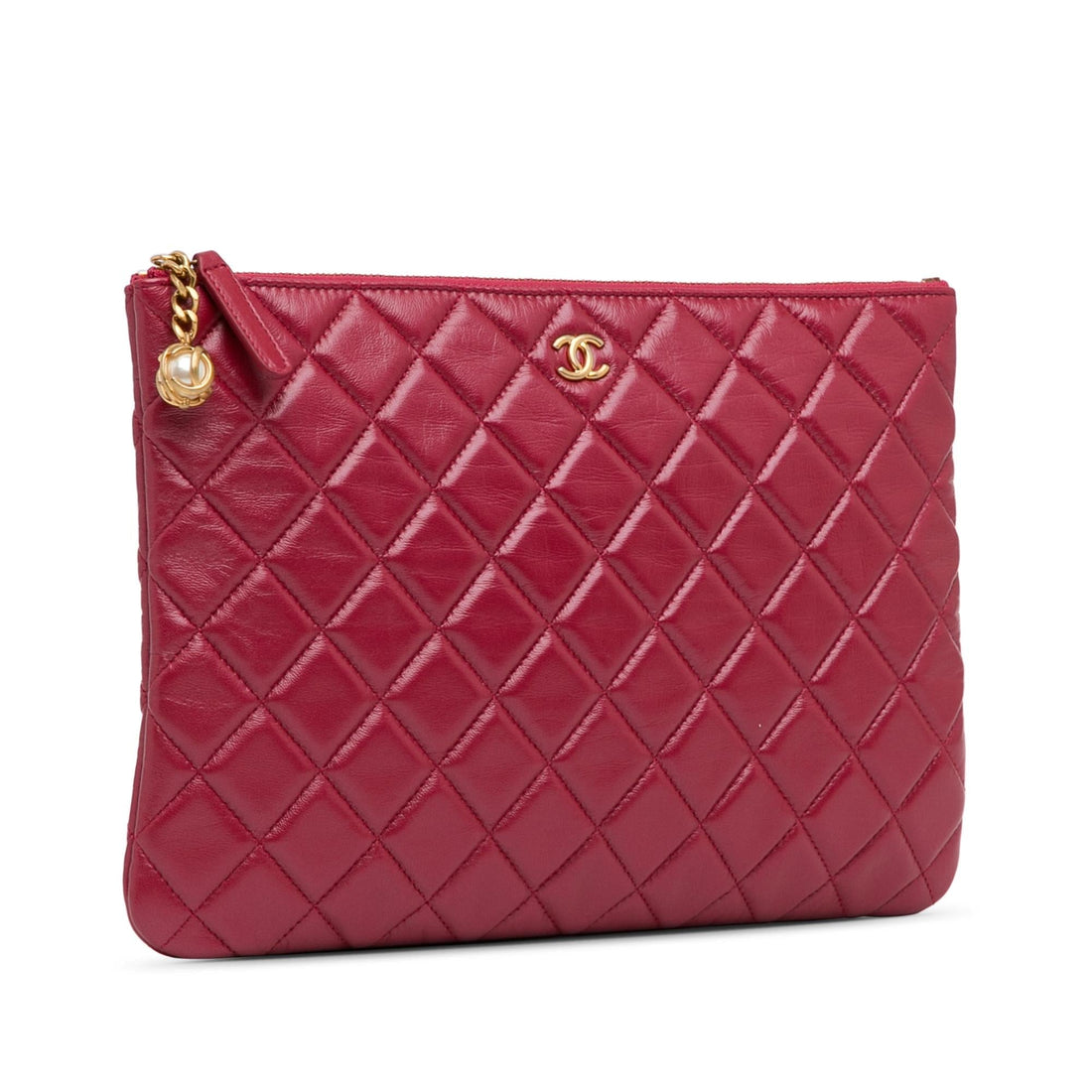 Pearl Street Bags Chanel Medium Quilted Lambskin O Case Clutch (SHG-wDy0Mj)