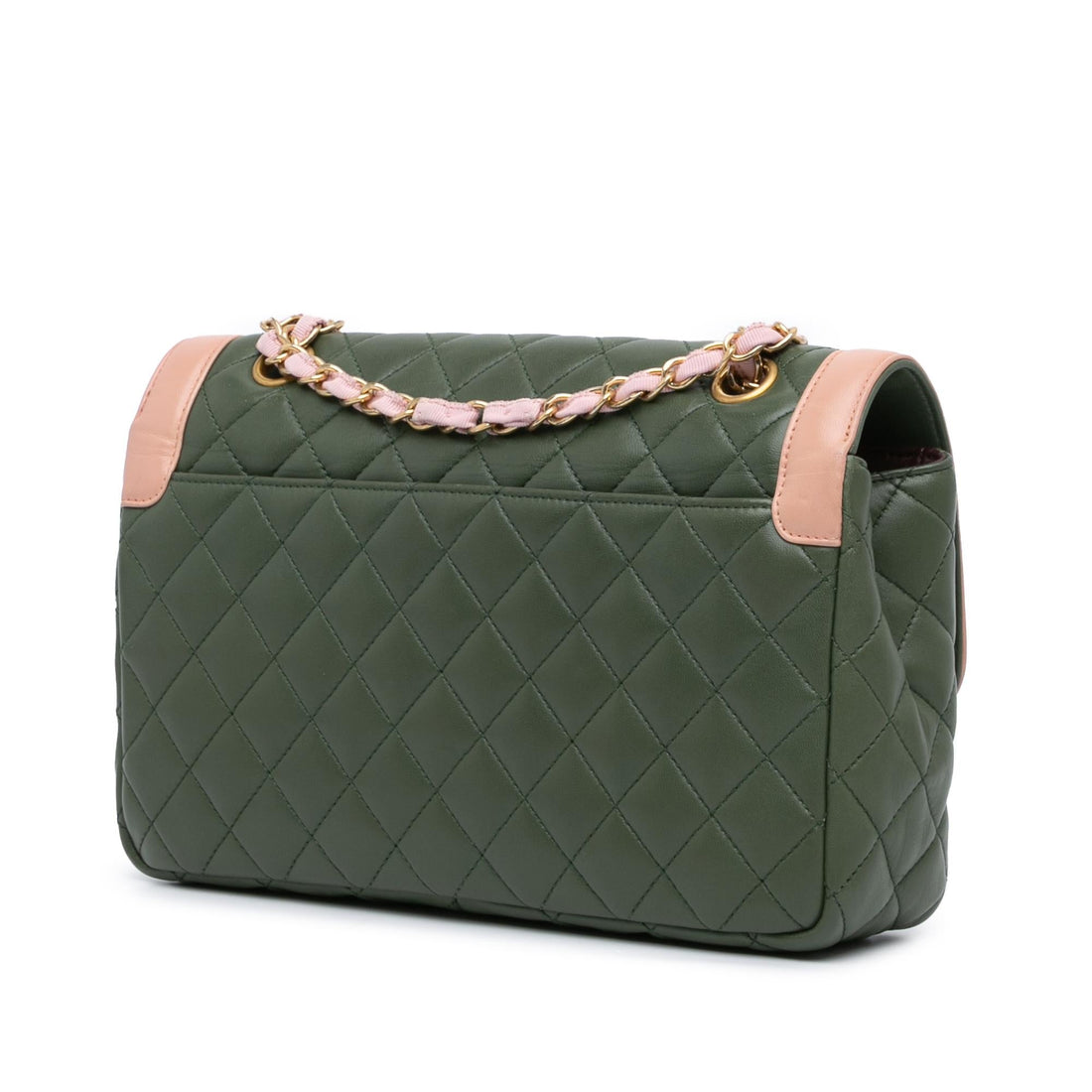 Chanel Medium Quilted Lambskin Two-Tone Day Flap (SHG-iv4oiK)